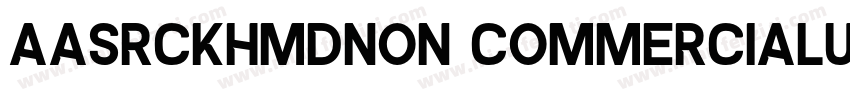 AaSRCKHMDNon commercialUse字体转换